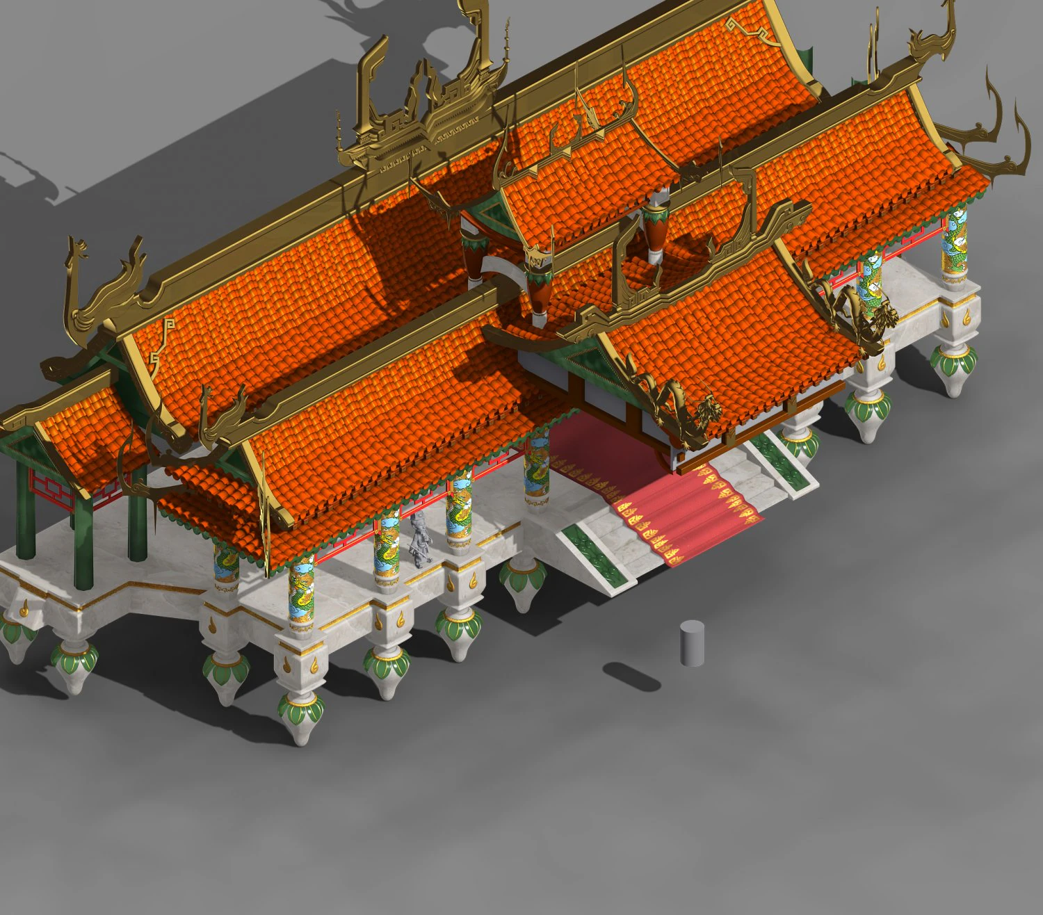 temple of heaven - main hall 01 3D Model .c4d .max .obj .3ds .fbx .stl .blend 