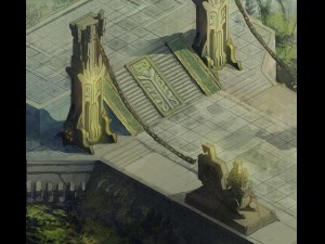 sky city - bronze - statue 01 3D Model