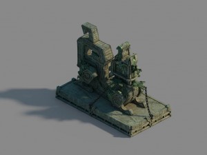 sky city - bronze - statue 02 3D मॉडल