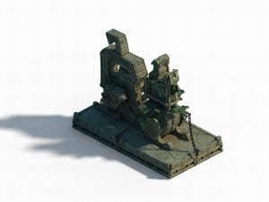 sky city - bronze - statue 02 3D Model
