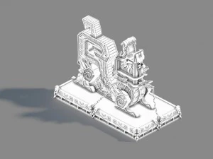 sky city - bronze - statue 02 3D Model