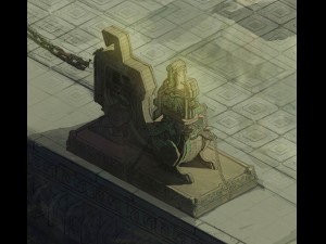 sky city - bronze - statue 02 3D Model