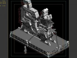 sky city - bronze - statue 02 3D Model