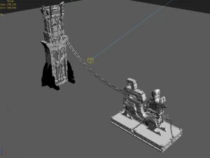 sky city - bronze - statue 02 3D Model