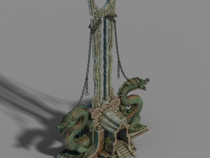 sky city - bronze - statue of taiwan Modelo 3D