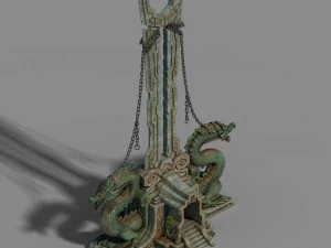 sky city - bronze - statue of taiwan 3D Model