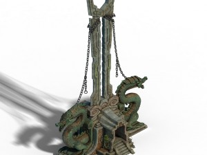 sky city - bronze - statue of taiwan Modelo 3D