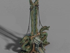 sky city - bronze - statue of taiwan Modelo 3D