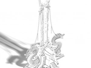 sky city - bronze - statue of taiwan Modelo 3D