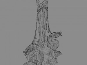 sky city - bronze - statue of taiwan Modelo 3D