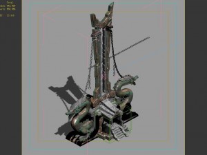 sky city - bronze - statue of taiwan Modelo 3D