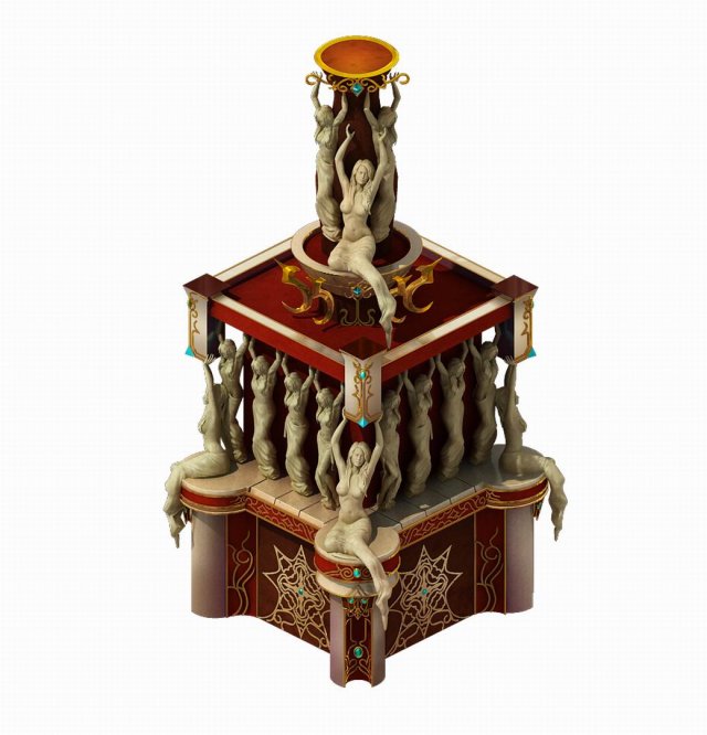 angel altar - statue 01 3D 模型 .c4d .max .obj .3ds .fbx .stl .blend 