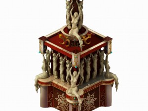 angel altar - statue 01 3D Model