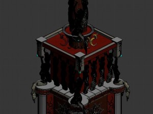 angel altar - statue 01 3D 模型