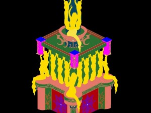angel altar - statue 01 3D 模型