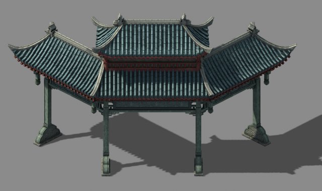 tianshui city - archway 01 3Dモデル .c4d .max .obj .3ds .fbx .stl .blend 