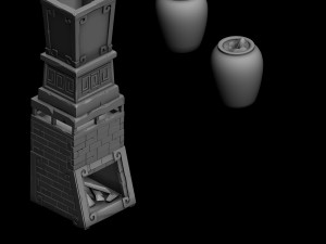 blacksmith shop - steel stove 01 3D Model
