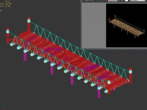 tongtianhe - suspension bridge 03 3D Model