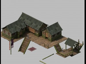 tongtianhe - building - bamboo house 3D Model