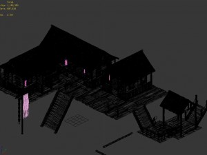 tongtianhe - building - bamboo house 3D 모델