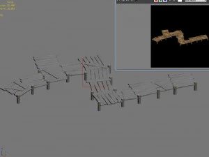 tongtianhe - wooden bridge 01 3D Model
