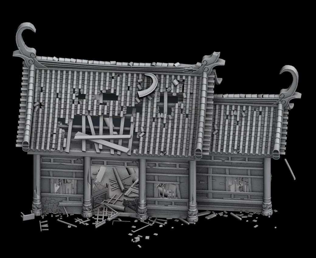 tongtianhe - breaking the house 02 3D Model .c4d .max .obj .3ds .fbx .stl .blend 