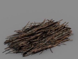 common objects - firewood stacks 3D Model