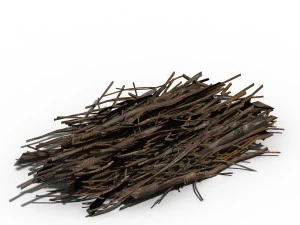 सामान्य वस्तुएँ - जलाऊ लकड़ी के ढेर 3D मॉडल