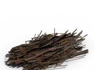 सामान्य वस्तुएँ - जलाऊ लकड़ी के ढेर 3D मॉडल