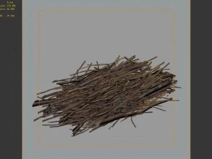 सामान्य वस्तुएँ - जलाऊ लकड़ी के ढेर 3D मॉडल