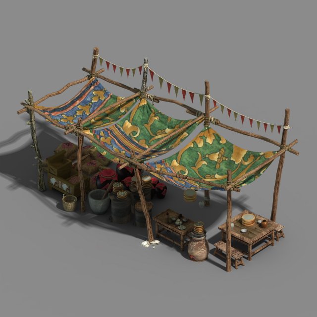 universal objects - prairie - stalls 03 3Dモデル .c4d .max .obj .3ds .fbx .stl .blend