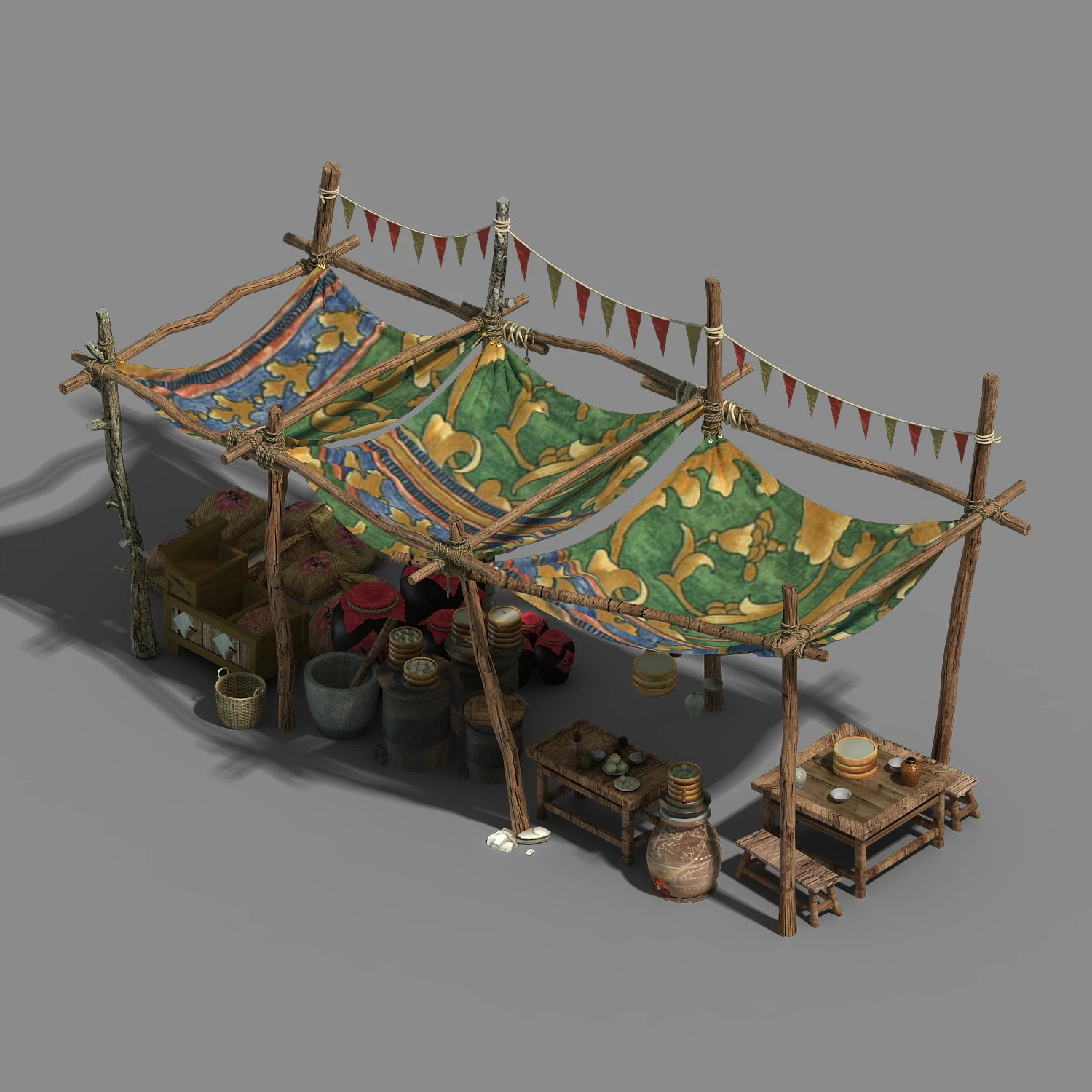 universal objects - prairie - stalls 03 3D Model .c4d .max .obj .3ds .fbx .stl .blend 