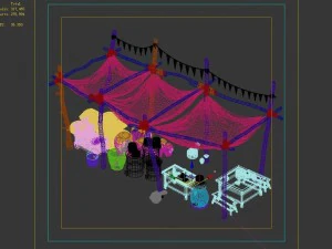 universal objects - prairie - stalls 03 3D Model
