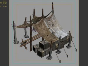 universal objects - prairie - horse shed 3D Model