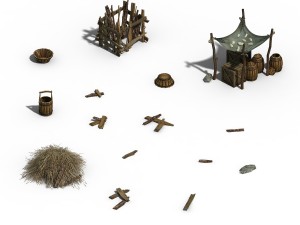 common objects - prairie - sundries 01 3D-Modell