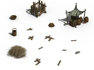 common objects - prairie - sundries 01 3D Model