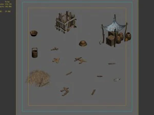 common objects - prairie - sundries 01 3D Model