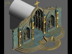 library - library entrance 02 Model 3D