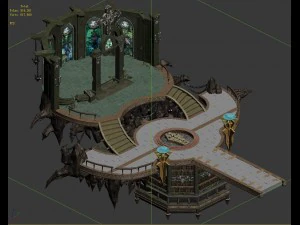 library - collection room circle room 01 3D Model