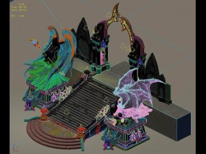 library - exit gate 01 3D 모델