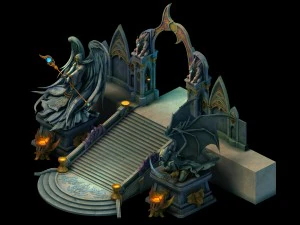 library - exit gate 01 3D Model