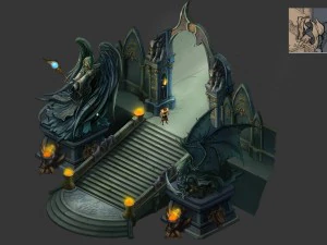 library - exit gate 01 3D Model