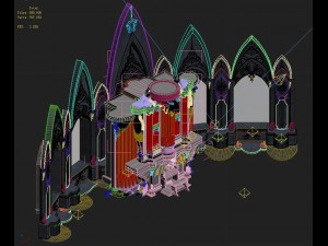 library - grand organ 01 3D Модель