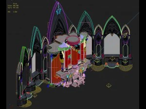 library - grand organ 01 3D Model