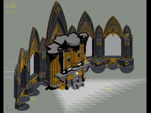 library - grand organ 01 3D Модель