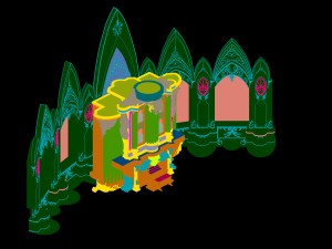 library - grand organ 01 3D Модель