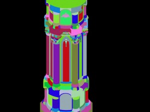 library - the door pillar 01 3D 模型