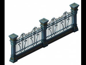 library - shared railing 01 3D-Modell