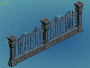 library - shared railing 01 3D मॉडल