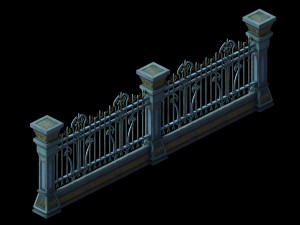 library - shared railing 01 3D मॉडल